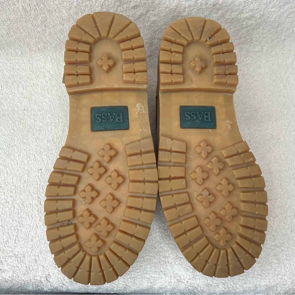 Vintage Bass Waterproof Leather Lug Sole Oxford Shoes-Women’s 9-Tan-Brown-y2k - Picture 10 of 11